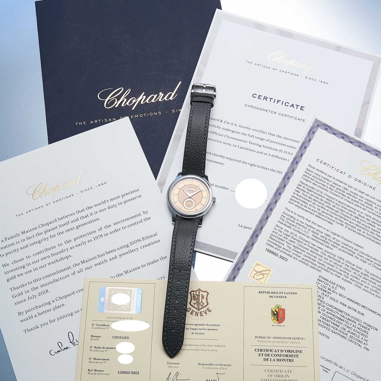 Chopard L.U.C 1860 Salmon Ref. 168860-3003 - "Very good" condition - Fullset