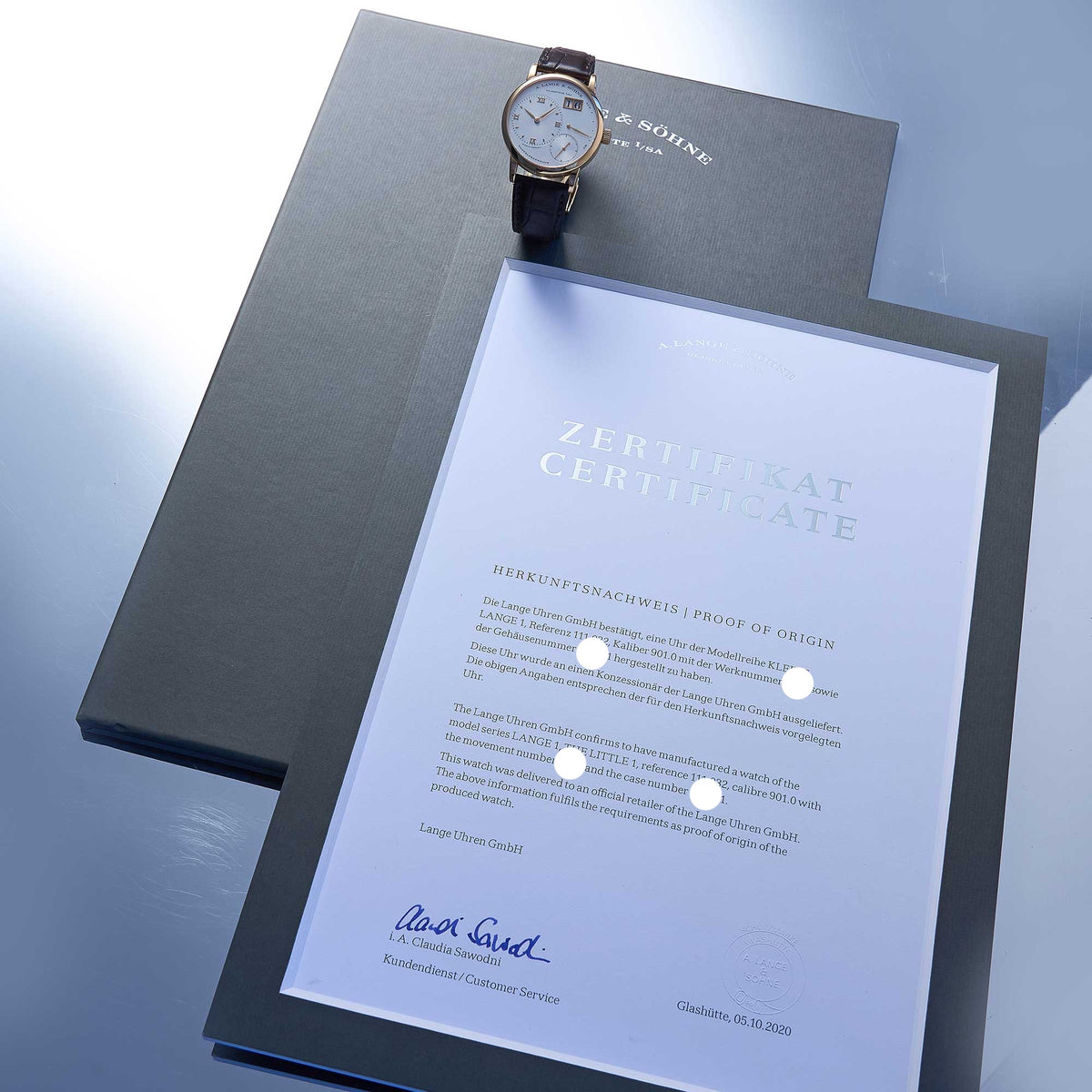 A. Lange & Söhne Kleine Lange 1 Ref. 111.032 - "Very good" condition - Extract from the archives