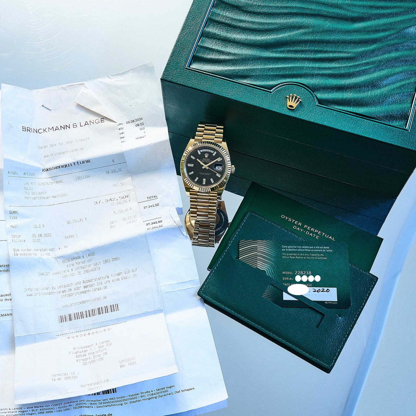 Rolex Day-Date 40 Ref. 228238 - "Very good" condition - German first owner - Fullset