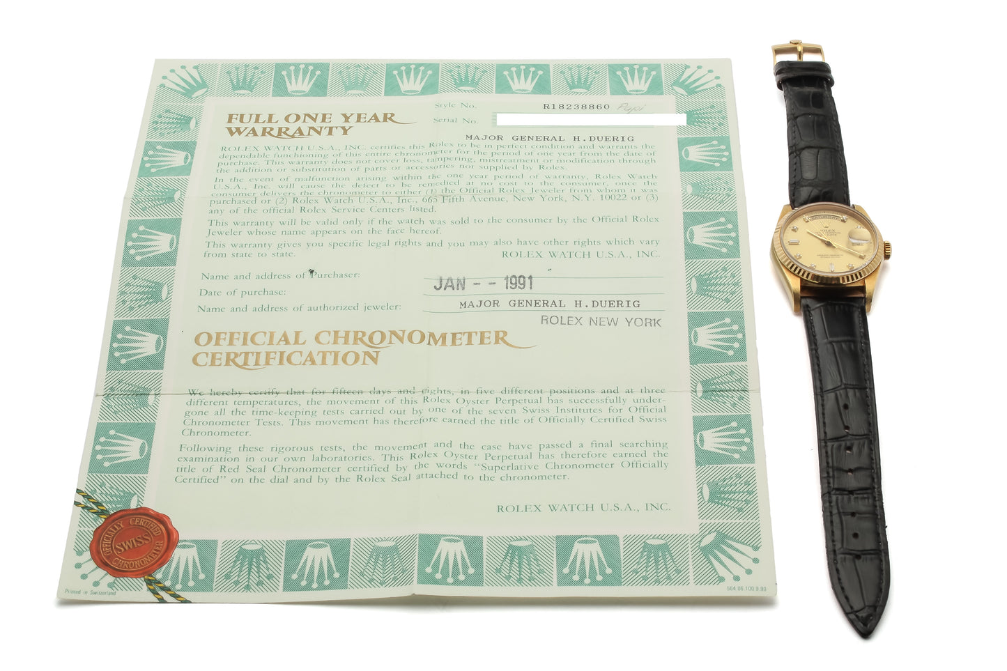 Rolex Day-Date "President" Ref. 18238 - "Very good" condtion - Watch + Papers