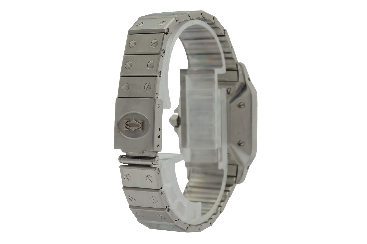 Cartier Santos Ref. 2960 - "Like new" condition - Burgundy - "Swiss made" dial