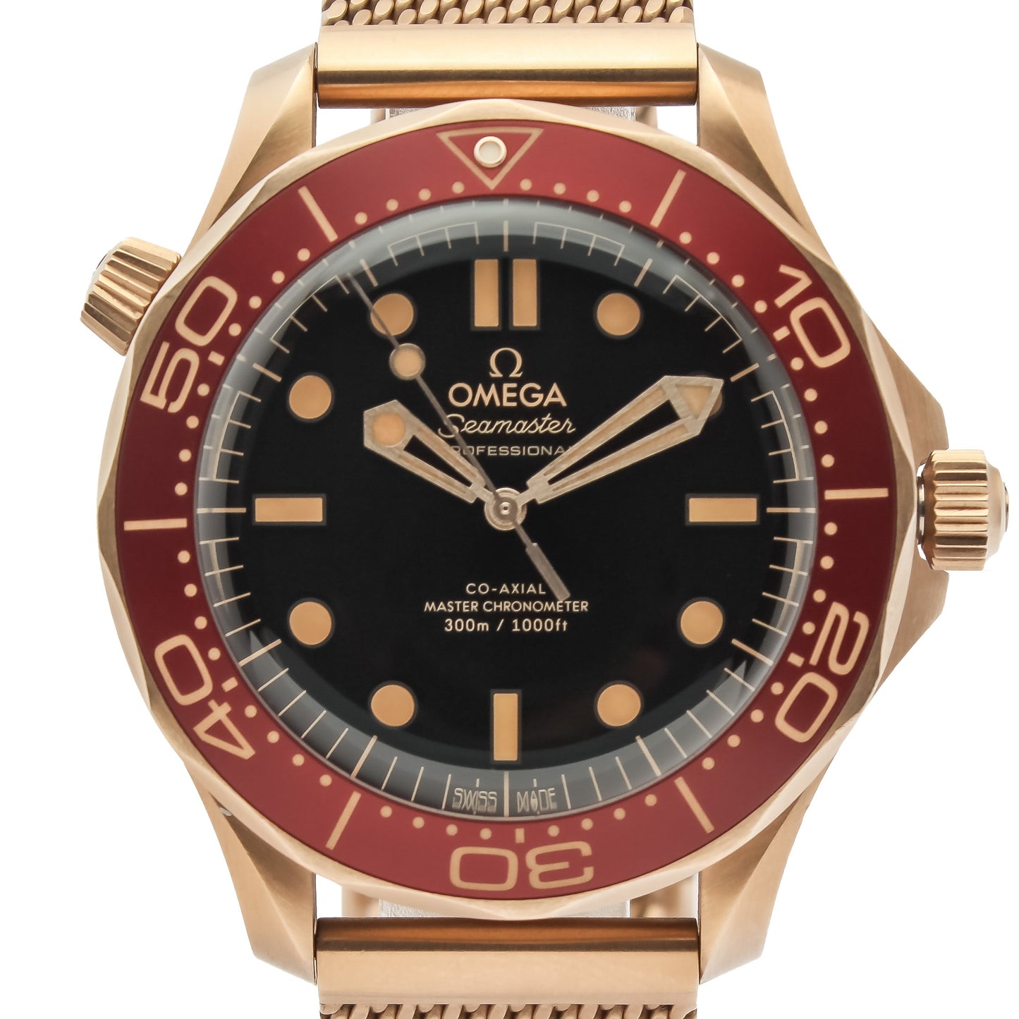 Omega Seamaster Diver 300 M Master Chronometer Gold Ref. 210.90.42.20.01.003 - "Very good" condition - First German owner - Fullset