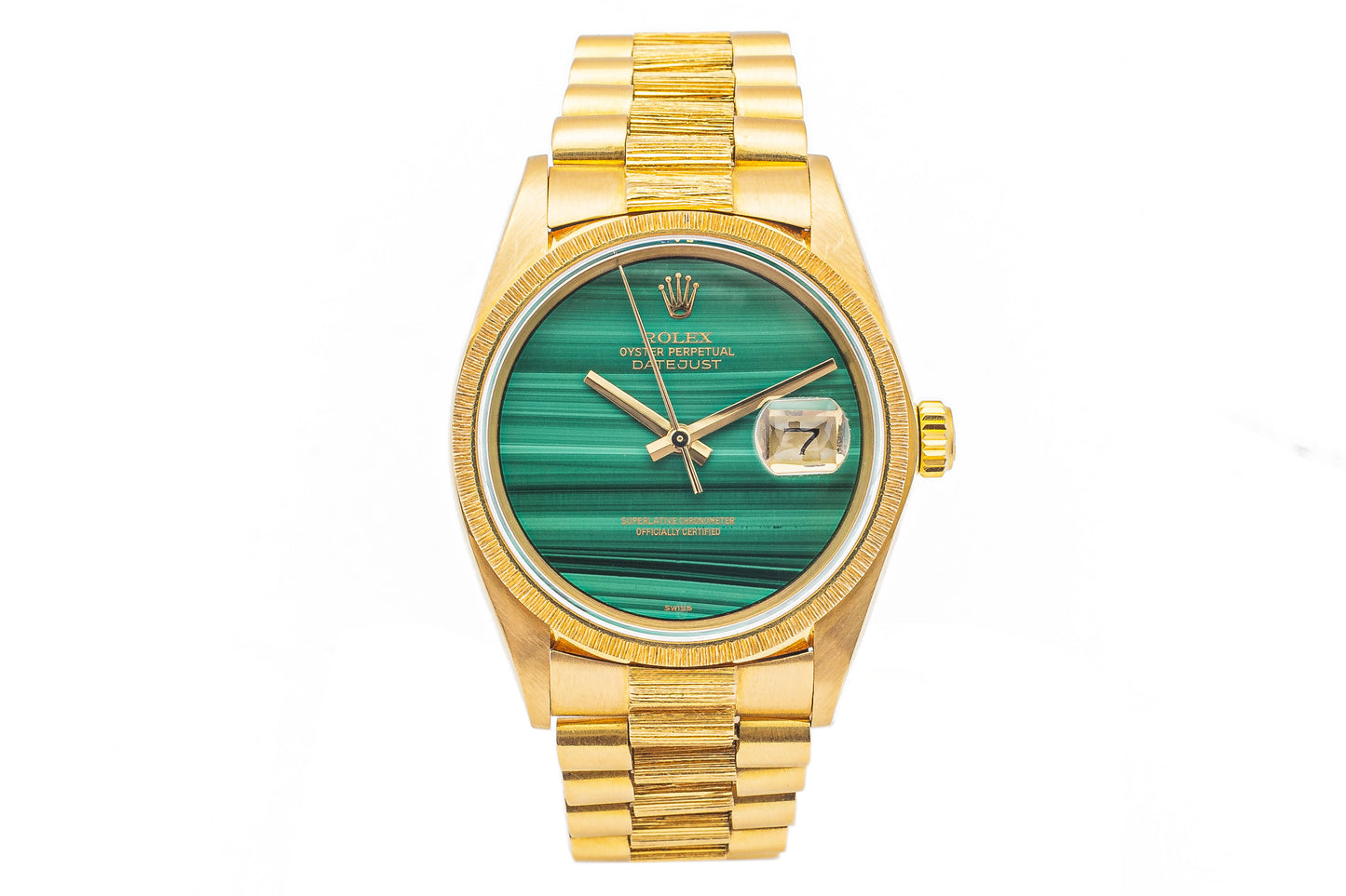 Rolex Datejust Malachite dial Ref. 16078 - bark finish - "very good condition"