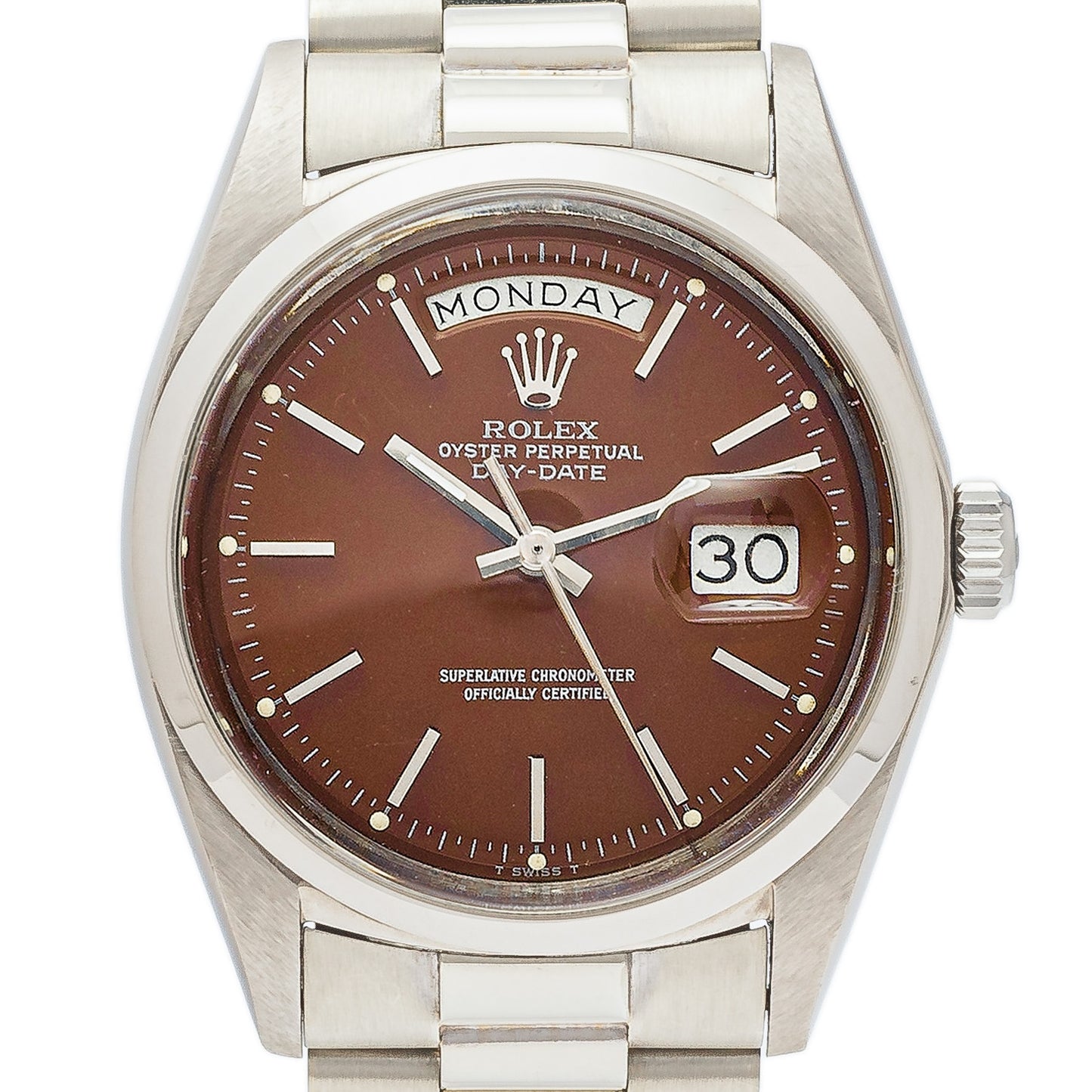 Rolex Day-Date 1802 Oxblood Stella Dial