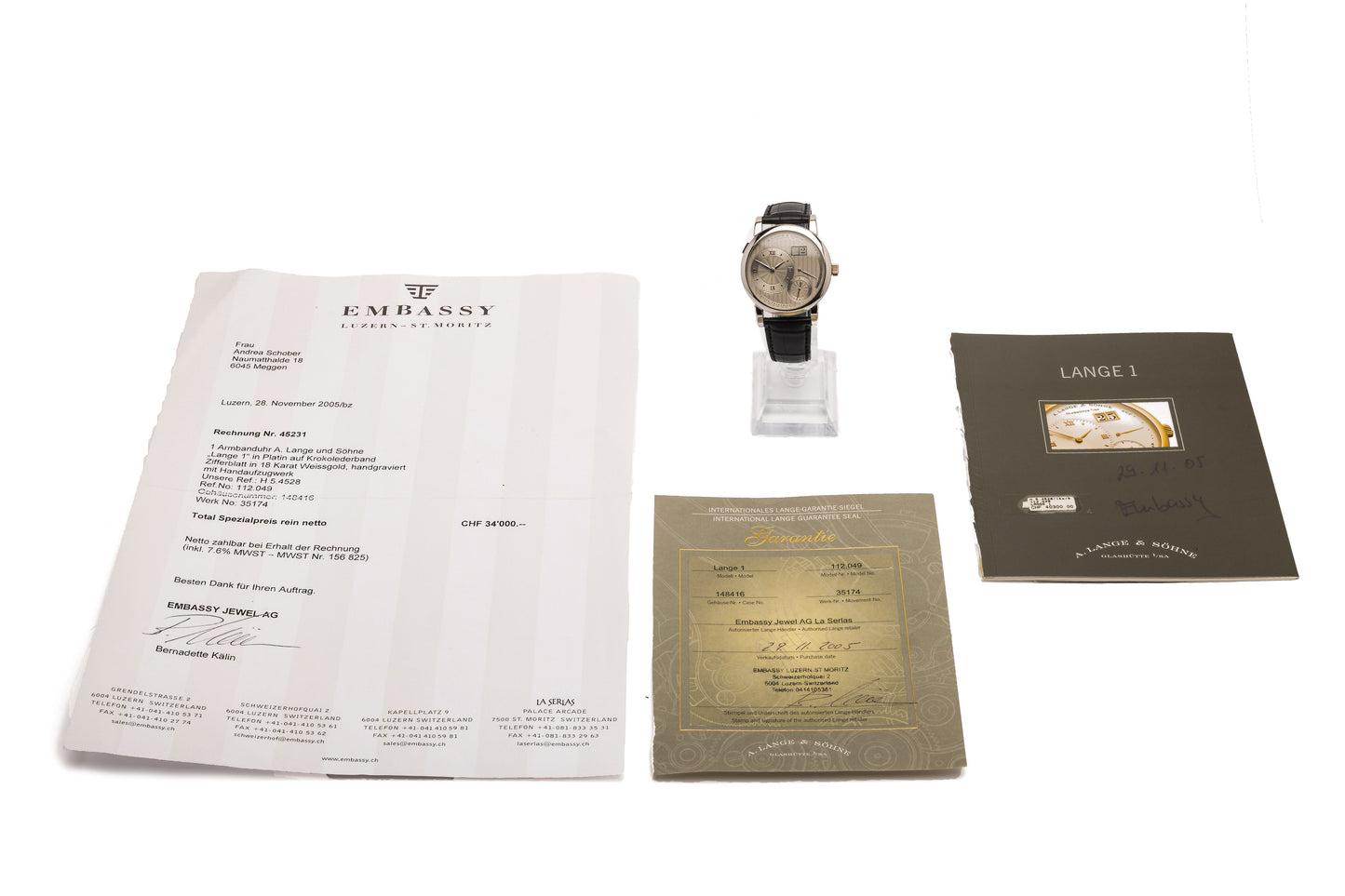 A.Lange & Söhne Lange 1 Sincere LIMITED Edition Ref. 112.049