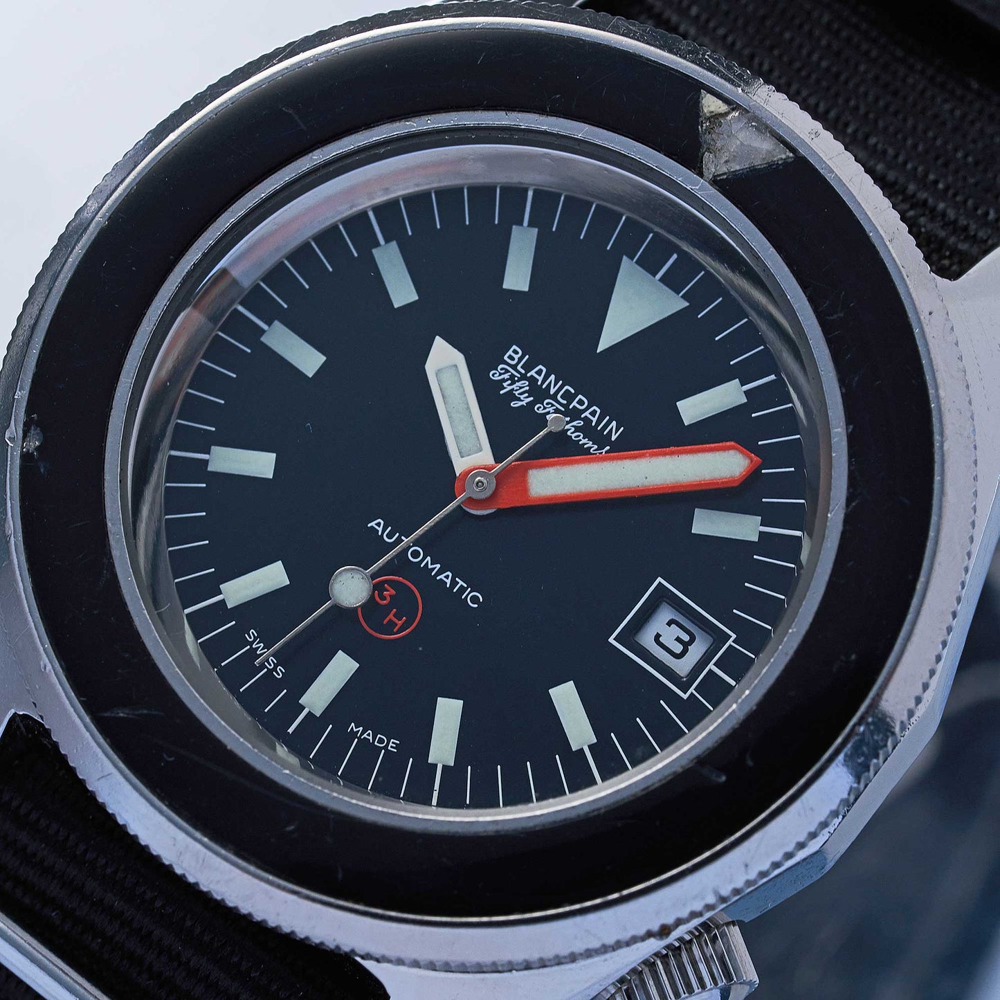 Blancpain Fifty Fathoms 3H BUND Ref. 6645-12-171-4162 - "Very good" condition - Blancpain service - Military watch