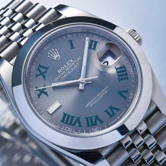 Rolex Datejust 41 Ref. 126300 - "Very good" condition - Fullset from 2025 - Wimbeldon Dial