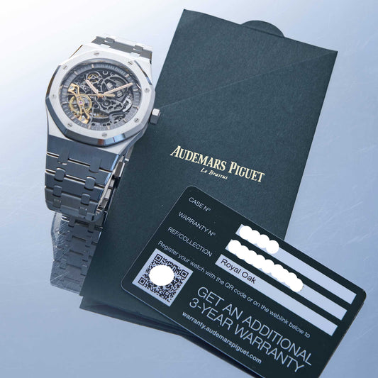 Audemars Piguet Royal Oak Double Balance Wheel Openworked Ref. 15407ST.OO.1220ST.01 - "NEW / UNWORN" - German first owner - Fullset