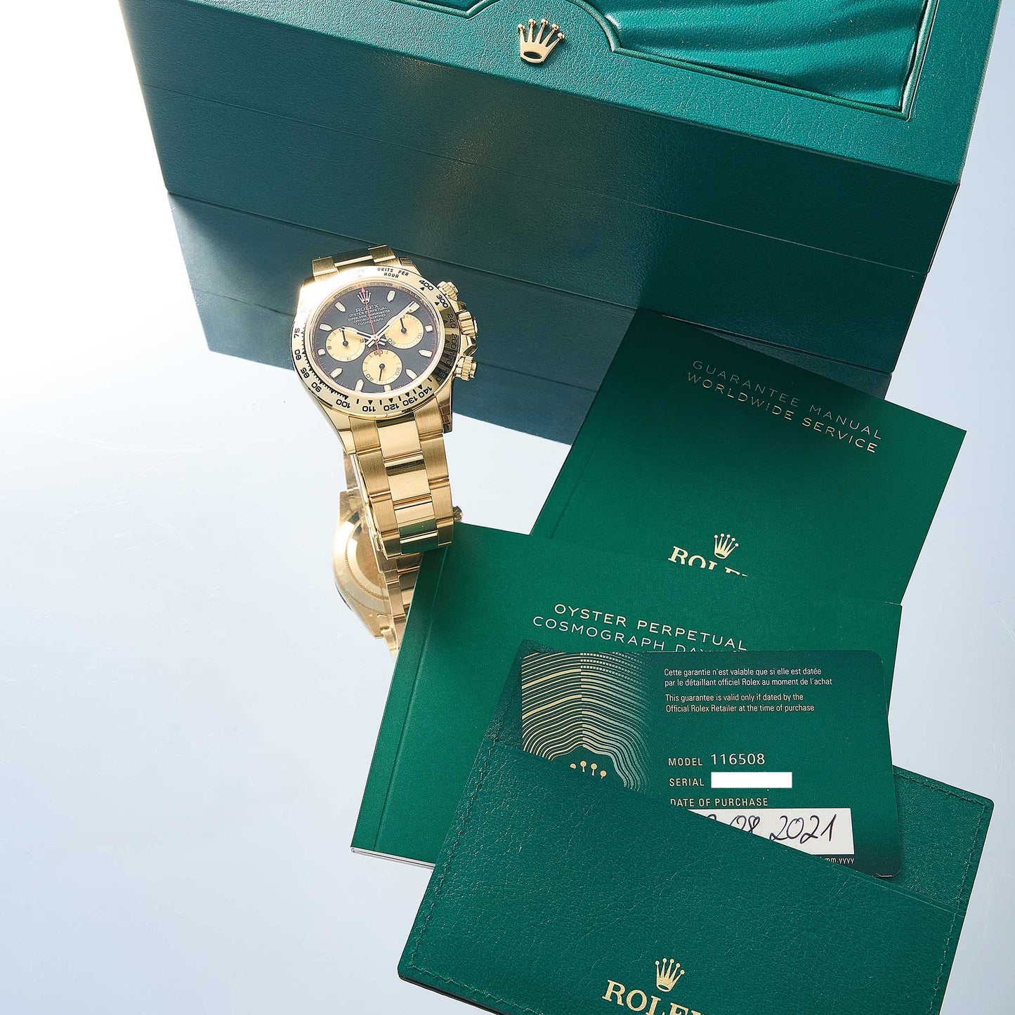 Rolex Daytona Ref. 116508 - "NEW / UNWORN" - Partial stickers - LC 100 - Fullset