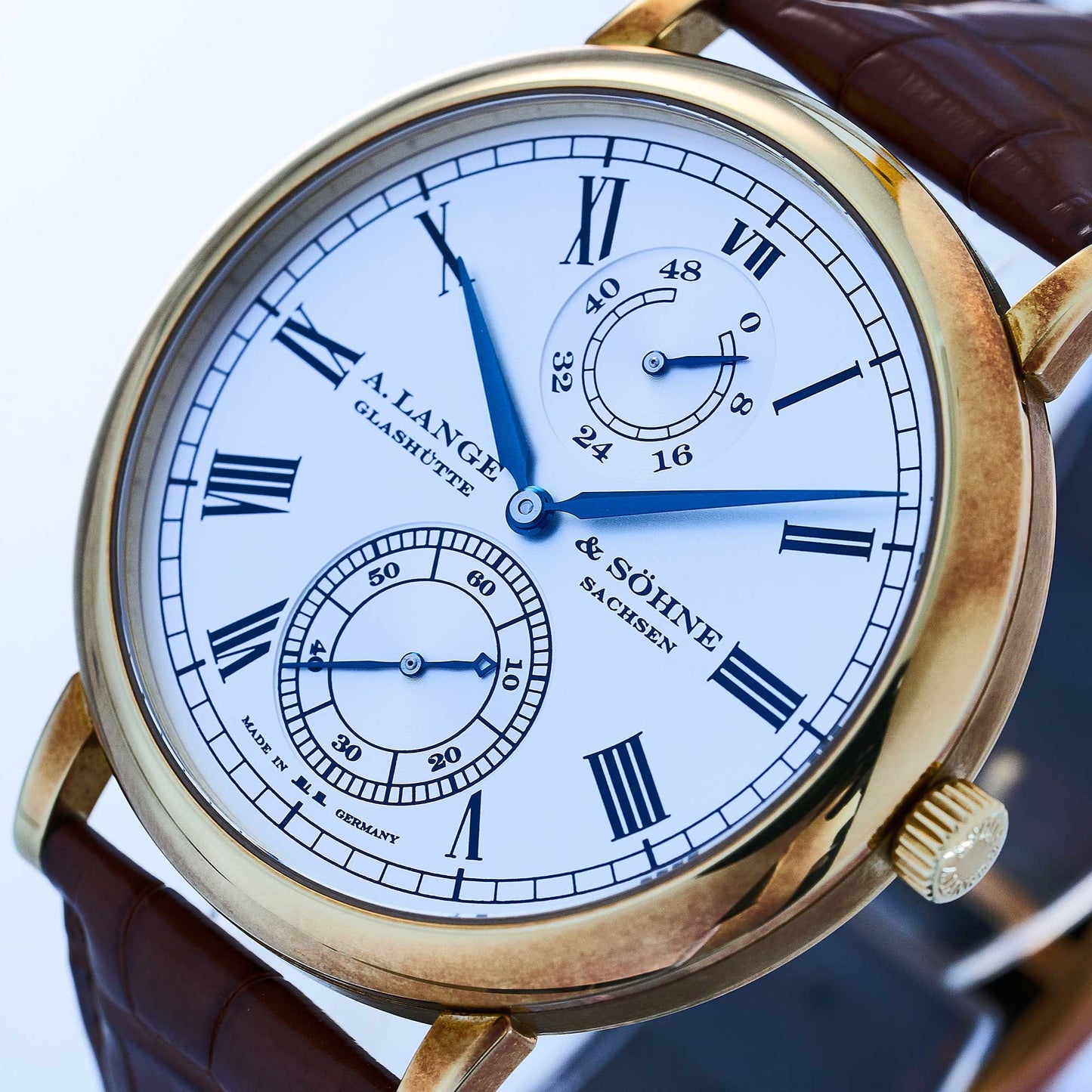 A. Lange & Söhne Langematik Gangreserve Wempe Limited Ref. 304.048 - "Very good" condition - Crazy Patina - German fullset