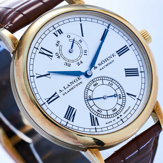 A. Lange & Söhne Langematik Gangreserve Wempe Limited Ref. 304.048 - "Very good" condition - Crazy Patina - German fullset