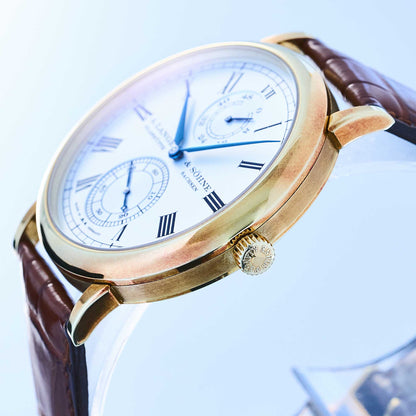 A. Lange & Söhne Langematik Gangreserve Wempe Limited Ref. 304.048 - "Very good" condition - Crazy Patina - German fullset