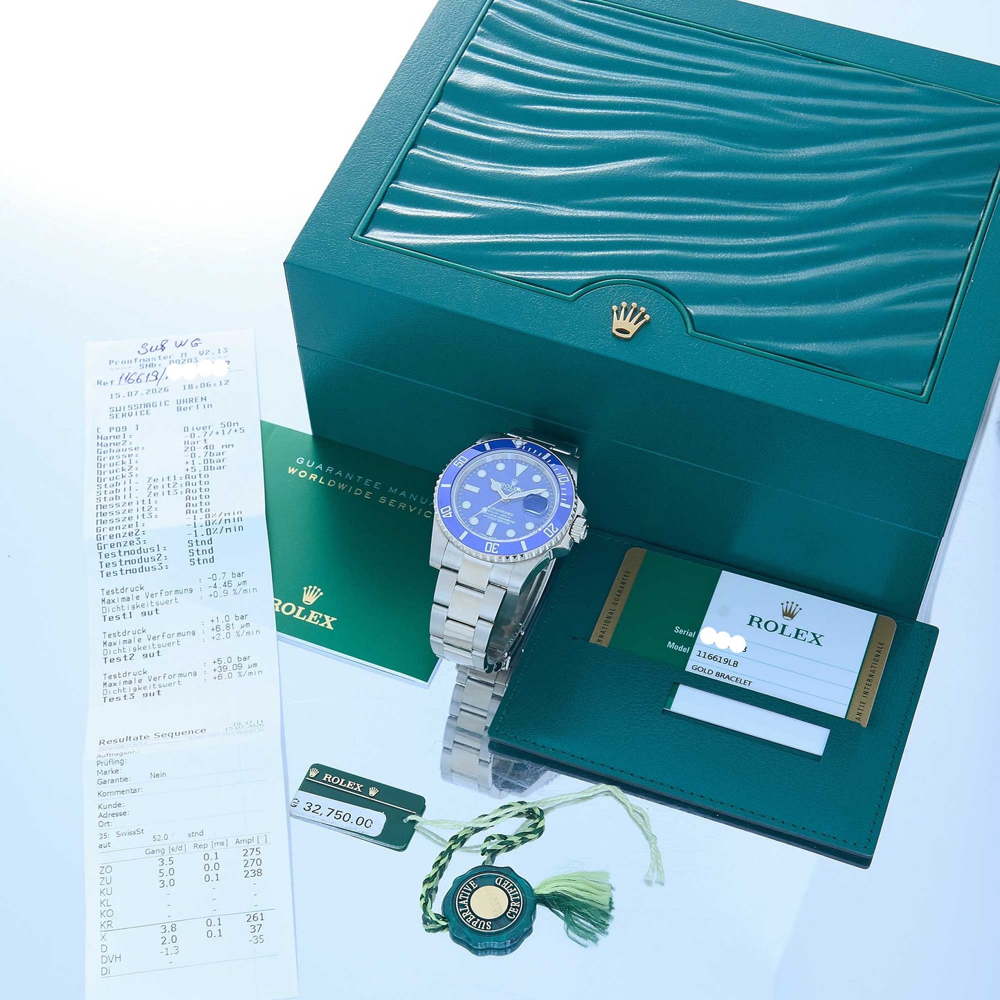 Rolex Submariner Date Ref. 116619LB - "Very good" condition - EU Fullset