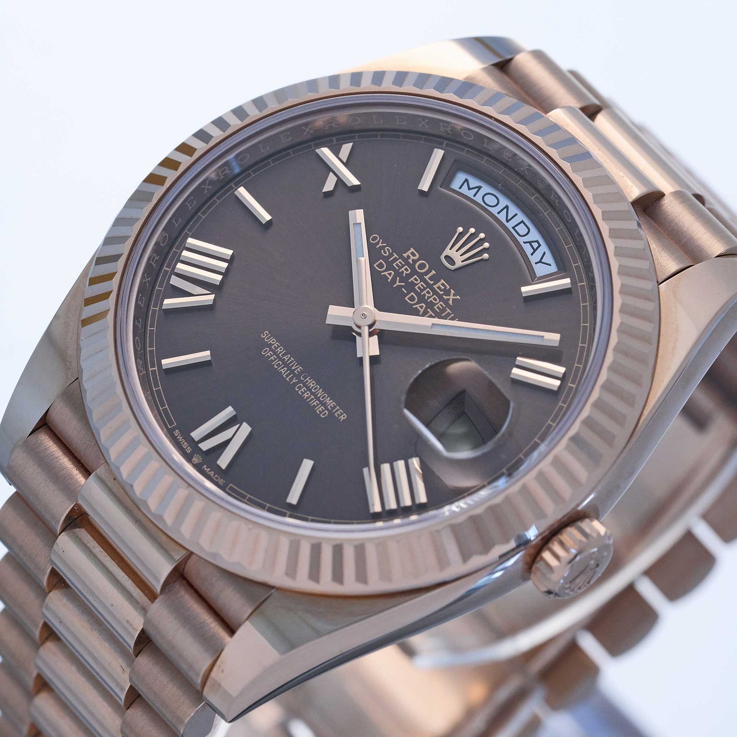 Rolex Day-Date Ref. 228235 - "Very good" condition - "Unpolished" - Fullset from 2022