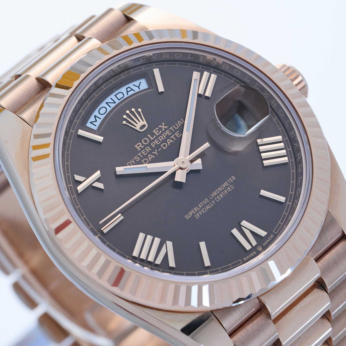 Rolex Day-Date Ref. 228235 - "Very good" condition - "Unpolished" - Fullset from 2022