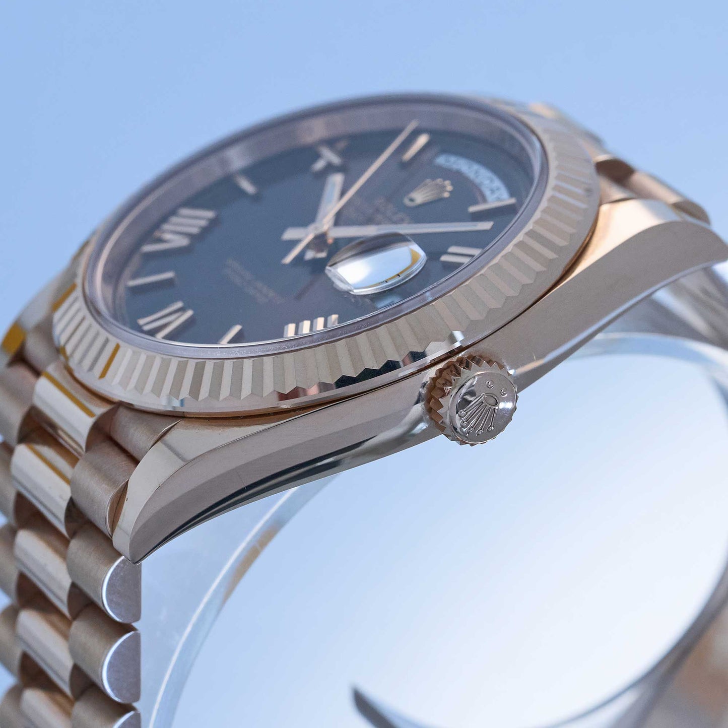 Rolex Day-Date Ref. 228235 - "Very good" condition - "Unpolished" - Fullset from 2022