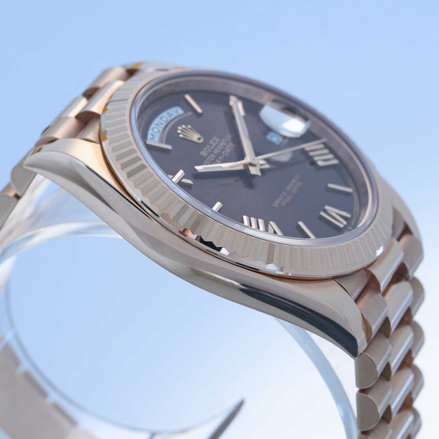 Rolex Day-Date Ref. 228235 - "Very good" condition - "Unpolished" - Fullset from 2022
