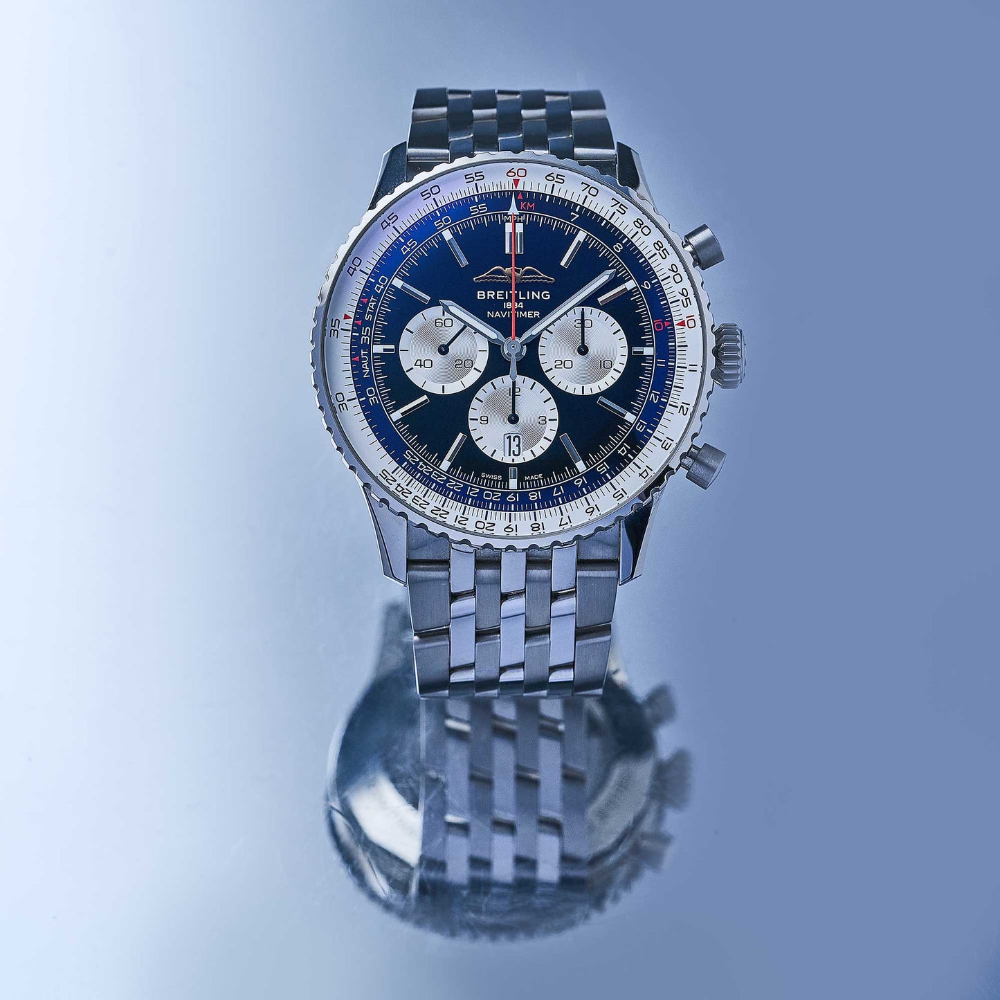 Breitling Navitimer 1 B01 Chronograph 46 Ref. AB0137211B1A1 - "Very good" condition - German Fullset