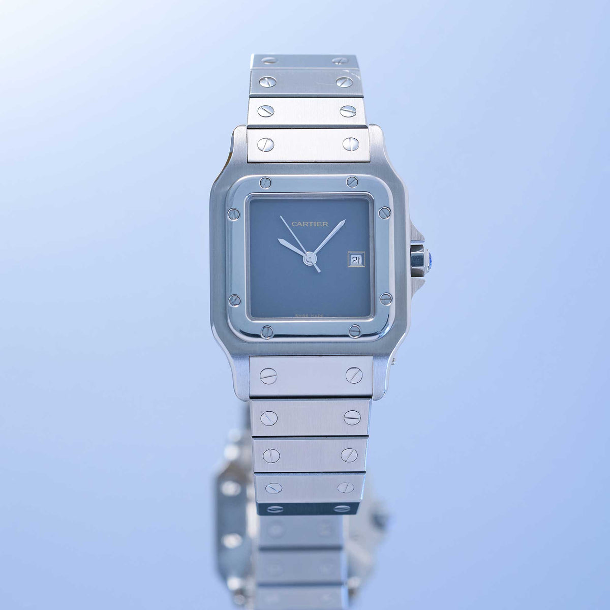 Cartier Santos Ref. 2960 - "Very good" condition - Fullset - Ghost service dial