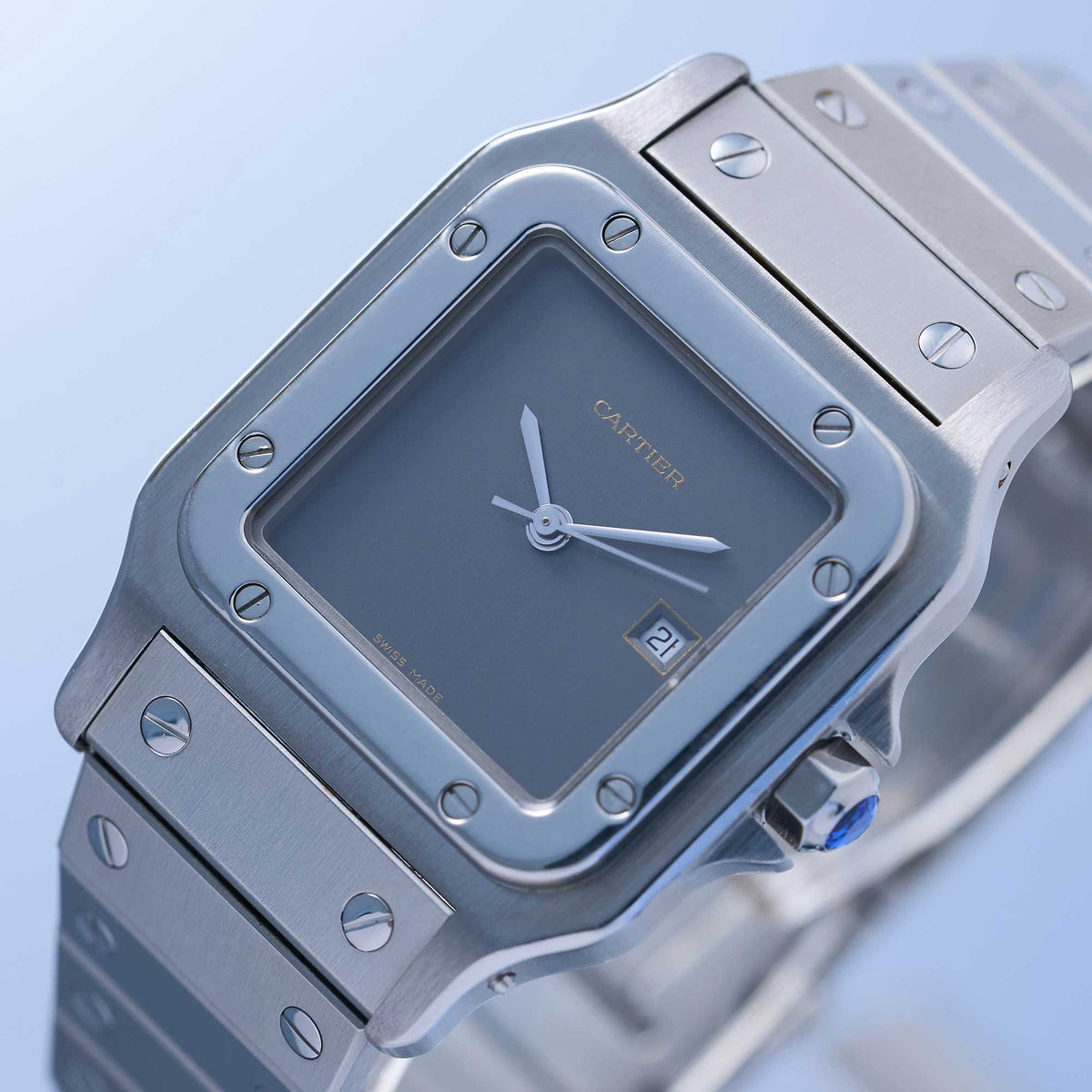 Cartier Santos Ref. 2960 - "Very good" condition - Fullset - Ghost service dial