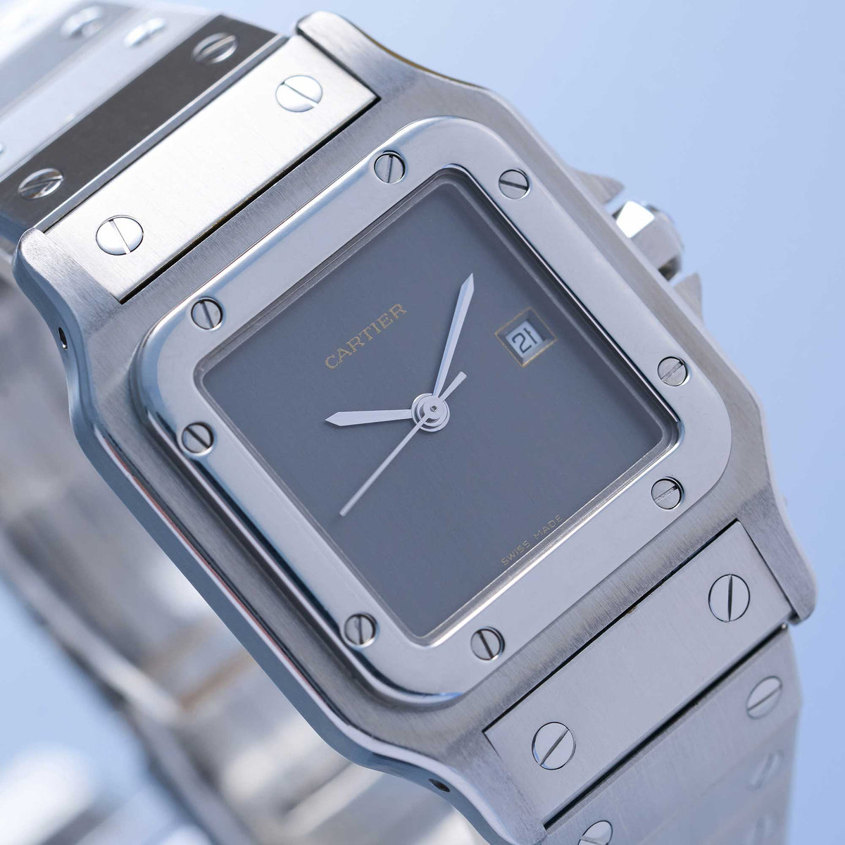 Cartier Santos Ref. 2960 - "Very good" condition - Fullset - Ghost service dial