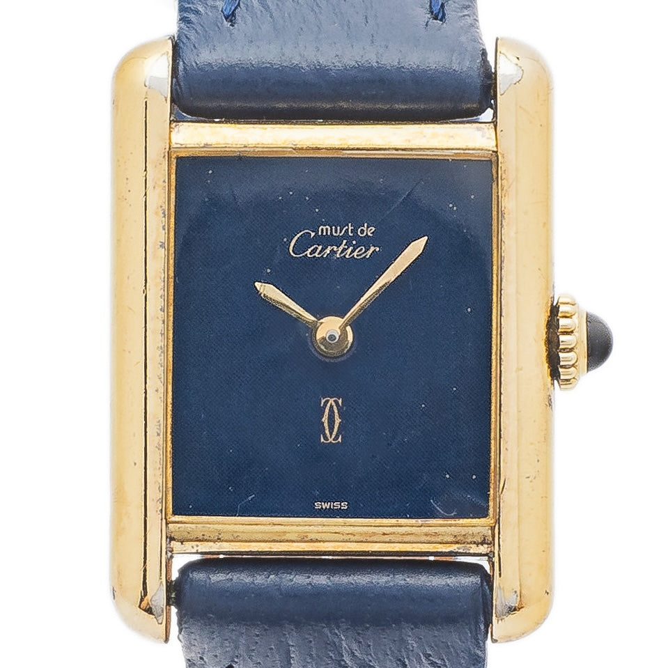 Cartier Tank Vermeil 'Lapis' dial
