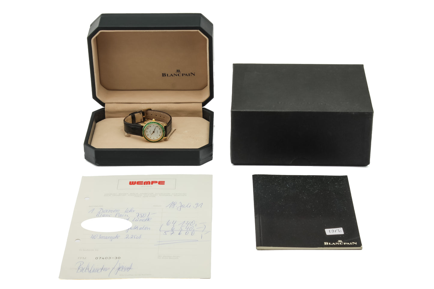Blancpain Ref. 063 - "Very good" condition - Incredibly rare - Factory Emerald setting - Fullset