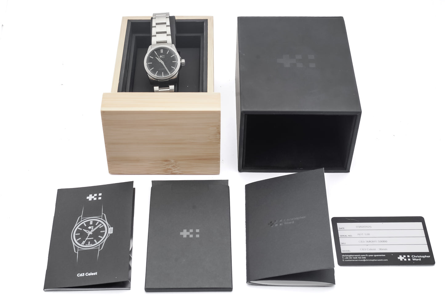 Christopher Ward C63 Celest Ref. C63-36A3H1 - "Very good" condition - First owner