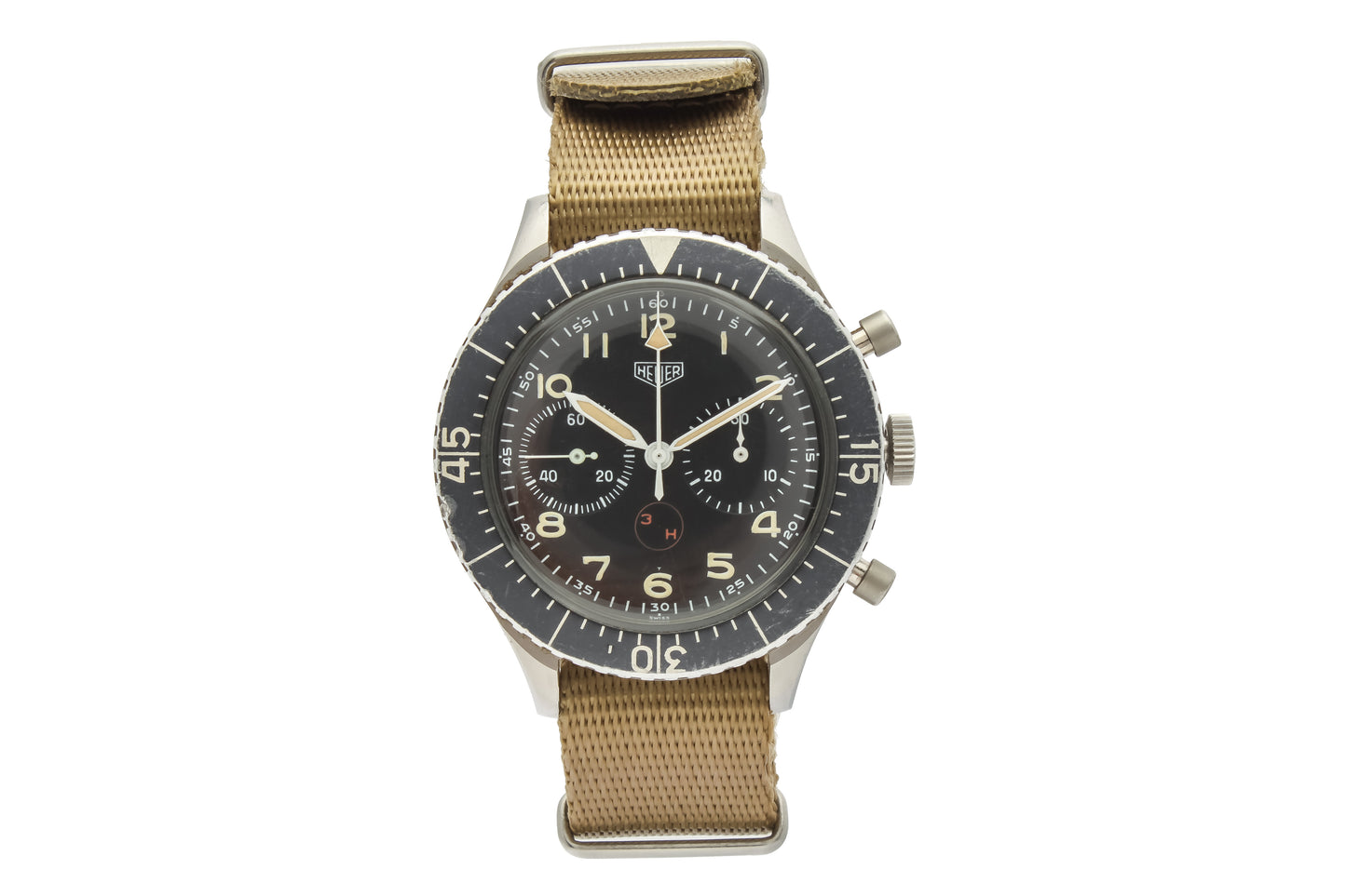 Heuer Bundeswehr Chronograph Ref. SG 1550 - "Very good" condition - Watch only