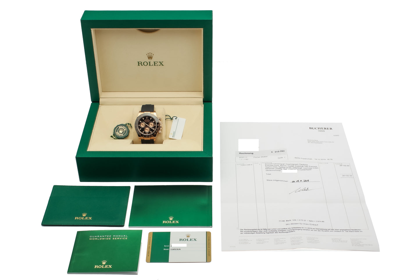 Rolex Daytona Ref. 116515LN - "Very good" condition - First german owner - Fullset