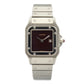 Cartier Santos Ref. 2960 - "Like new" condition - Burgundy - "Swiss made" dial