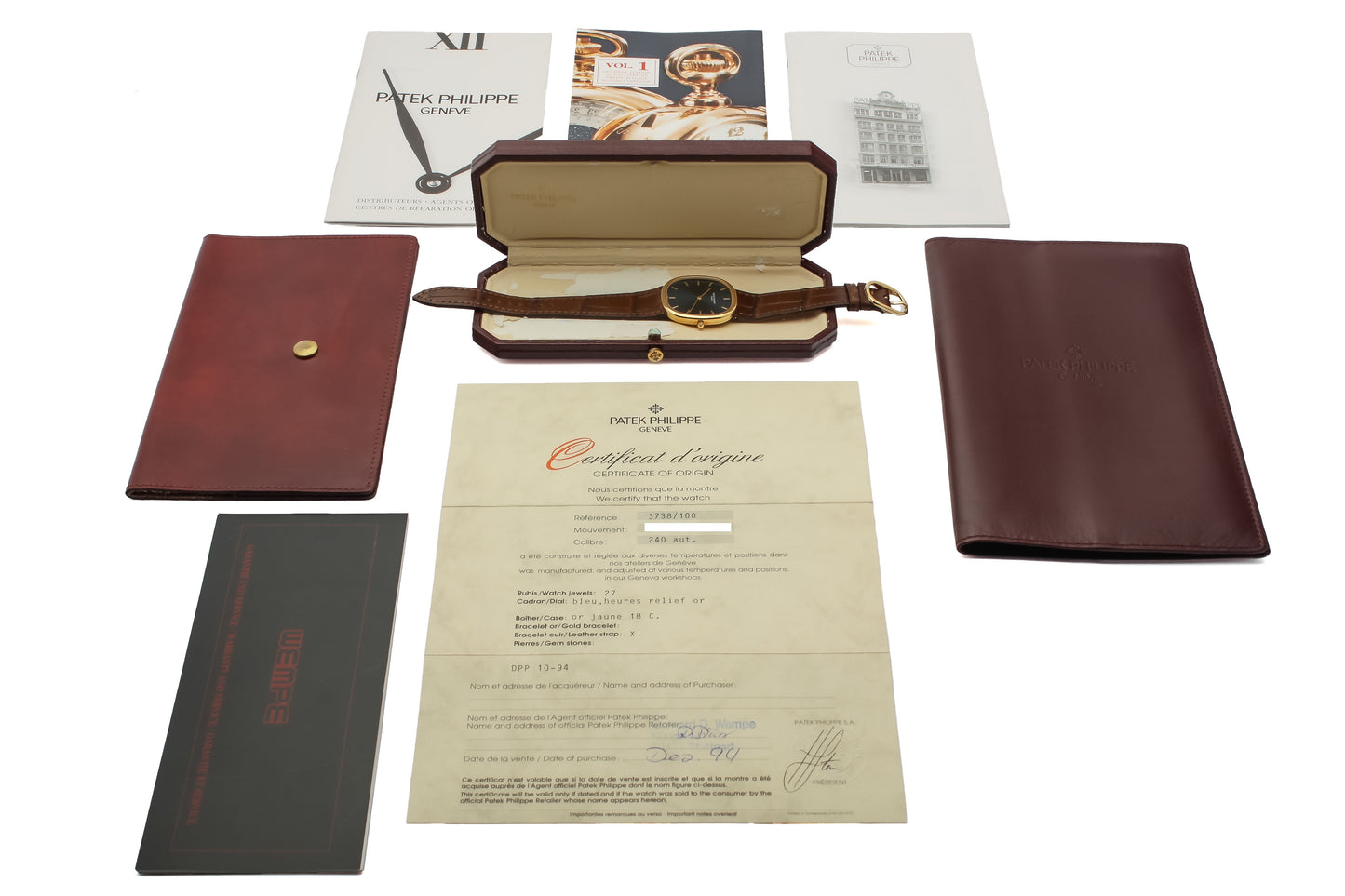 Patek Philippe Ellipse d'Or Ref. 3738 - "Very good" condition - First owner - German Fullset
