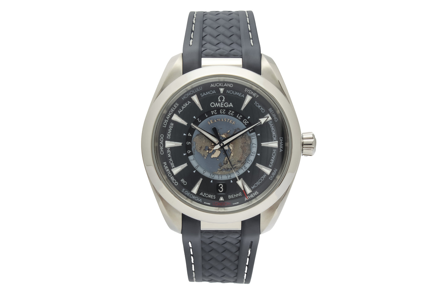 Omega Seamaster Aqua Terra Worldtimer 150m Master Chronometer Gmt Ref. 220.12.43.22.03.001 - "Very good" condition - Fullset