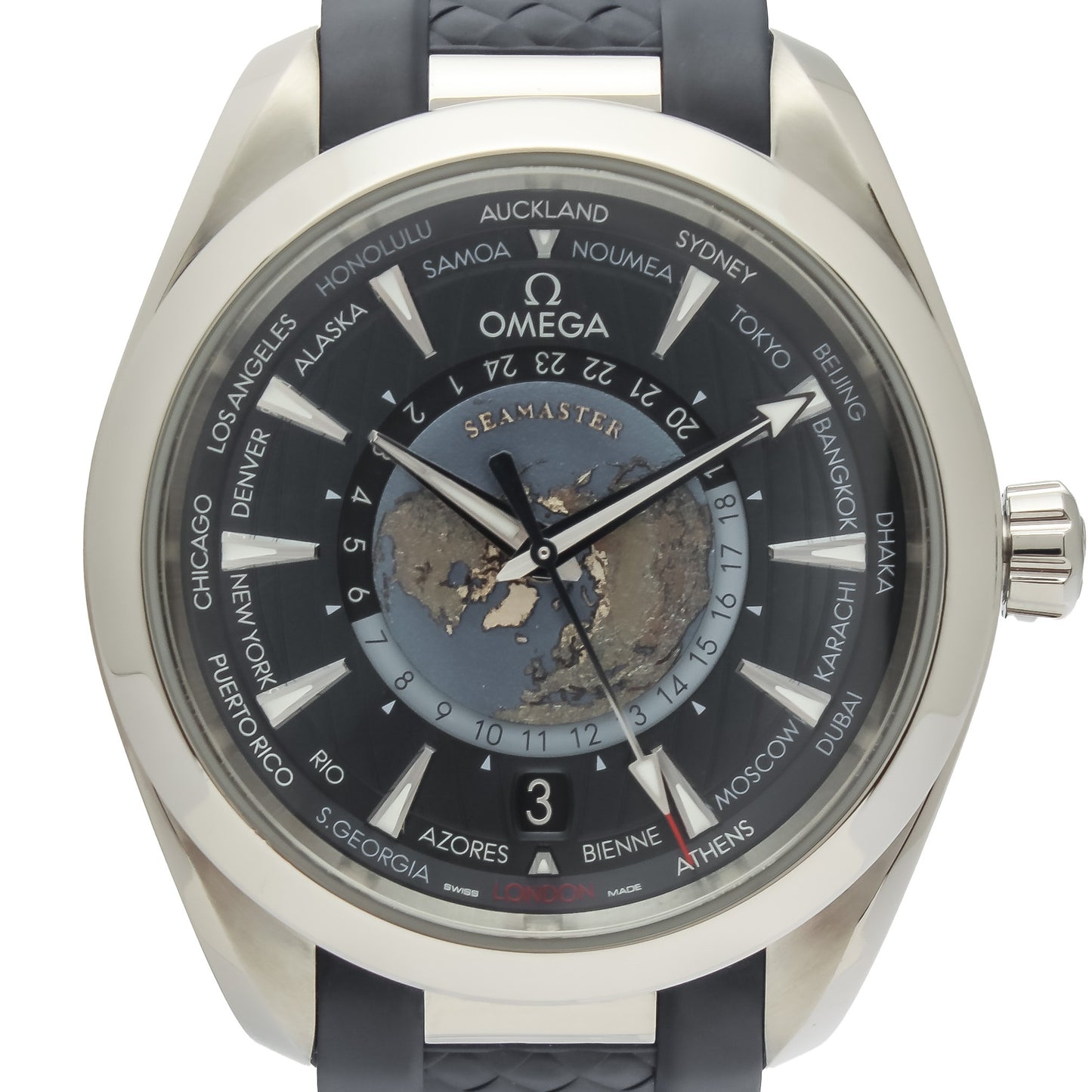 Omega Seamaster Aqua Terra Worldtimer 150m Master Chronometer Gmt Ref. 220.12.43.22.03.001 - "Very good" condition - Fullset