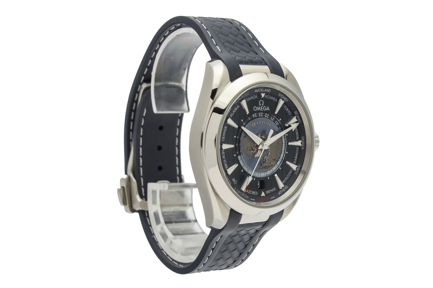 Omega Seamaster Aqua Terra Worldtimer 150m Master Chronometer Gmt Ref. 220.12.43.22.03.001 - "Very good" condition - Fullset