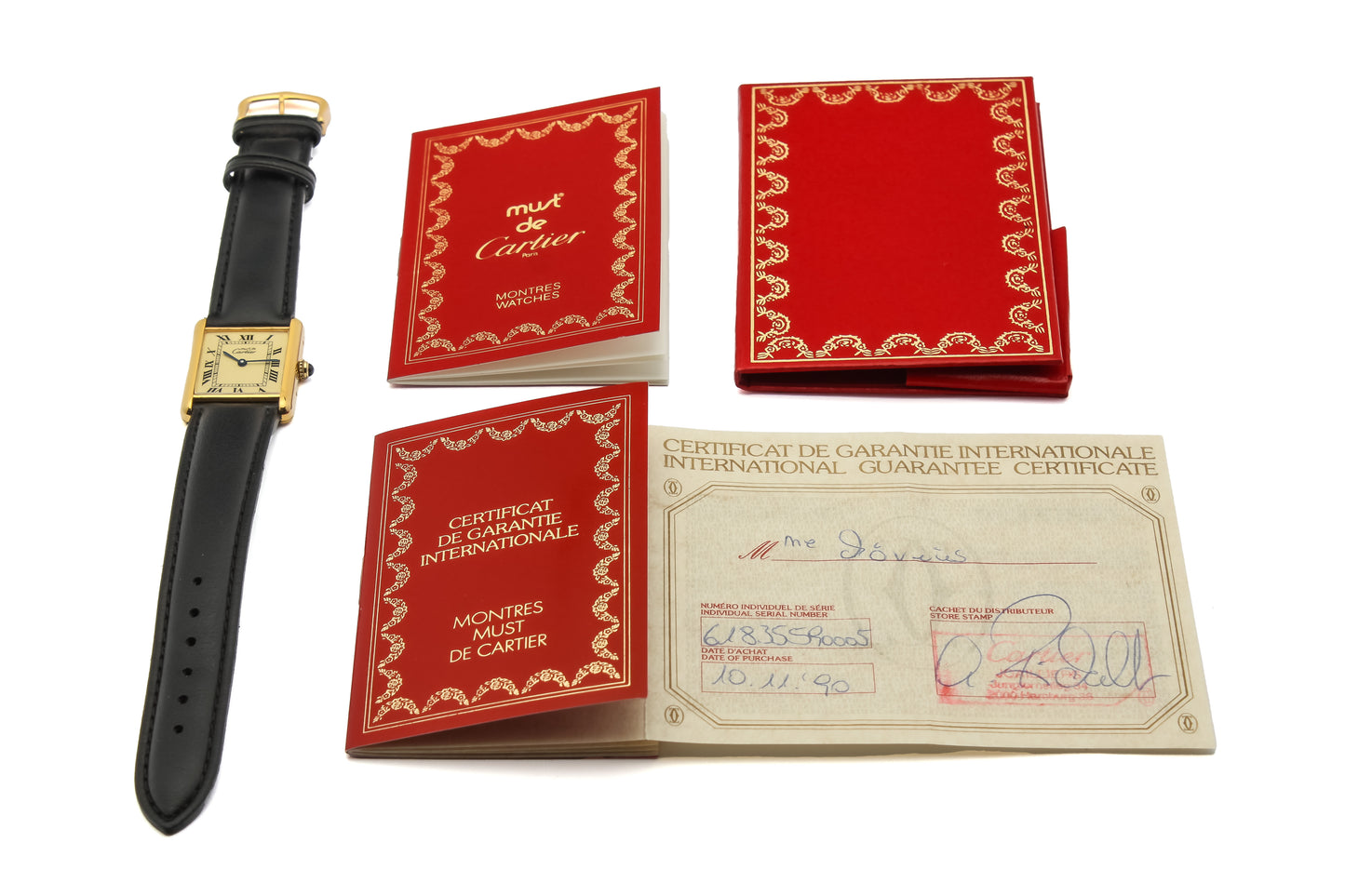 Cartier Tank Vermeil Ref. 590005 - "Very good" condition - German first owner - Papers