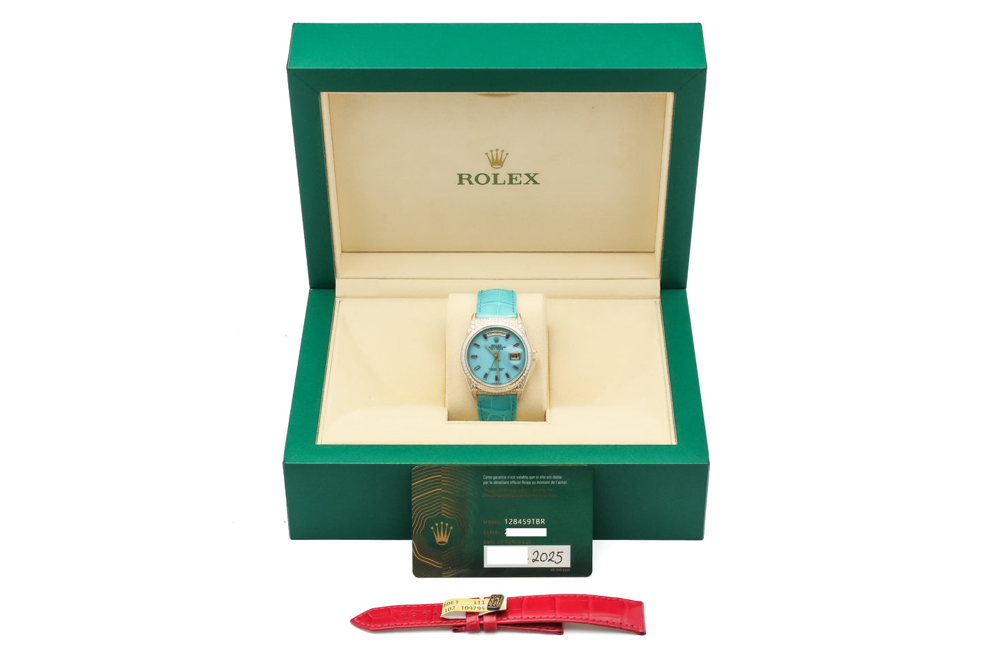 Rolex Day-Date Ref. 128458TBR - "NEW / UNWORN" - First german owner - Fullset