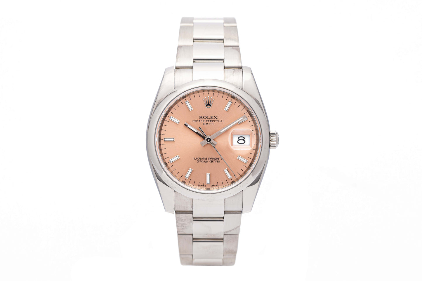 Rolex Oyster Perpetual Date 115200 rose dial