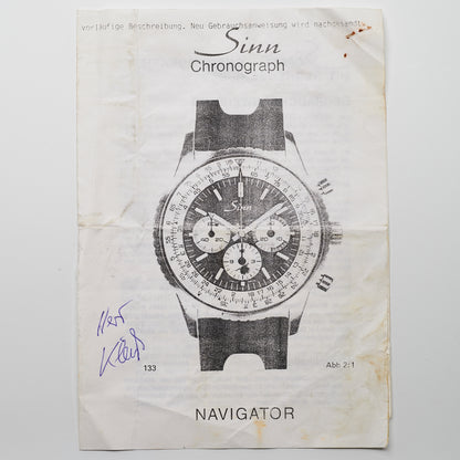 Sinn Ref. 903 - "Very good" condition - First owner - First purchasing invoice