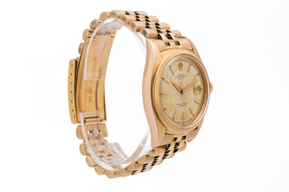 Rolex Datejust 6305  'Ovettone' Pink Gold BREVET